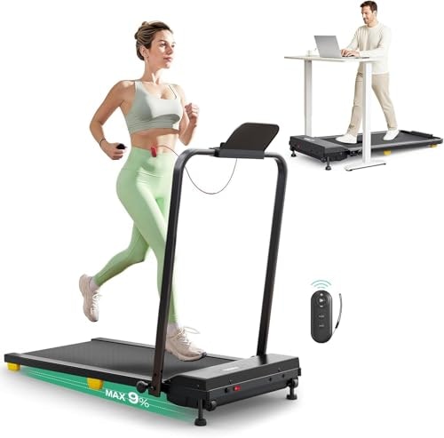 2.5HP Portable Walking Treadmill with Incline and Handlebar: $109.99