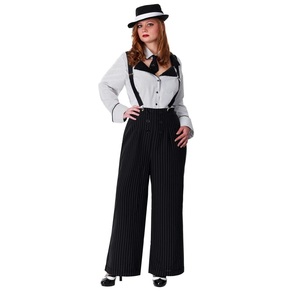 Plus Size Pinstripe Gangster Costume: $39.99