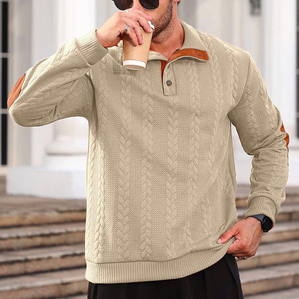 Uqjfacai Men's Cable Knit Button-Down Sweater: $10.99 Uqjfacai Men's Cable Knit Button-Down Sweater: $10.99