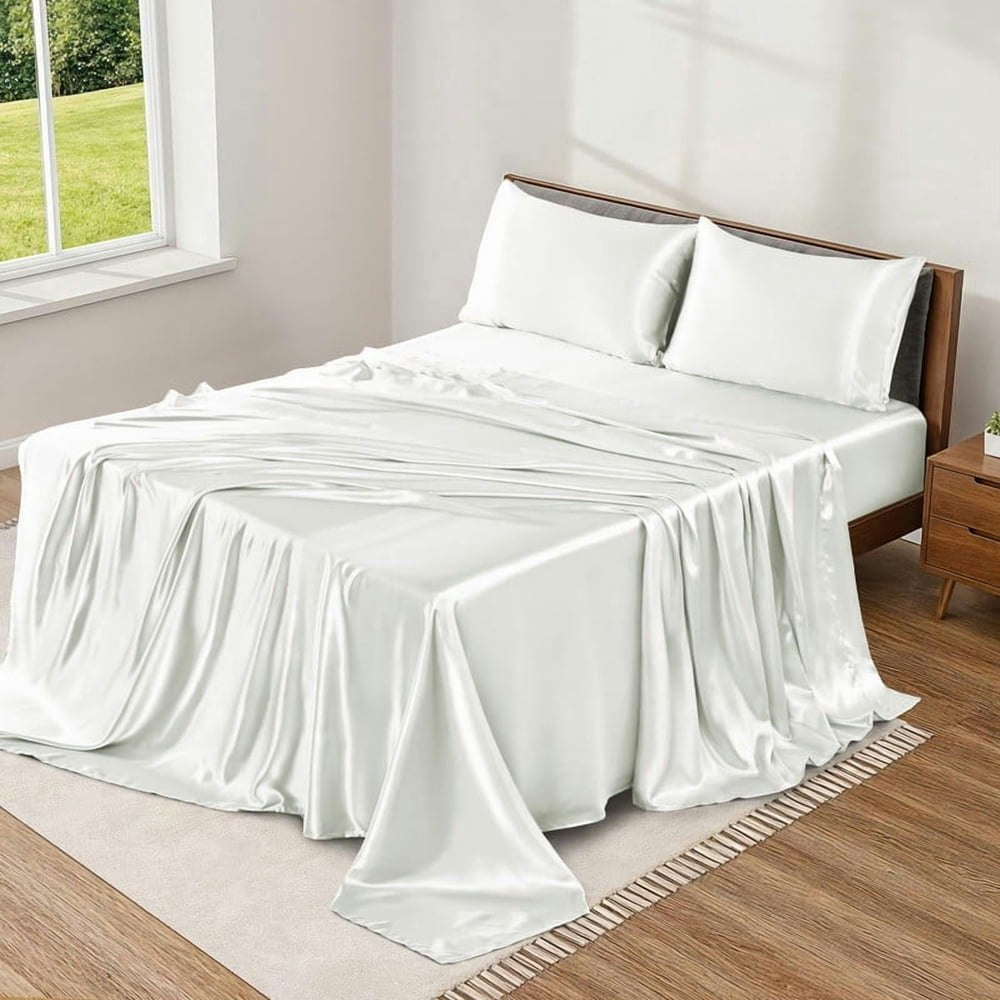 Lux Decor Full Satin Sheet 4-Piece Set: $20.99