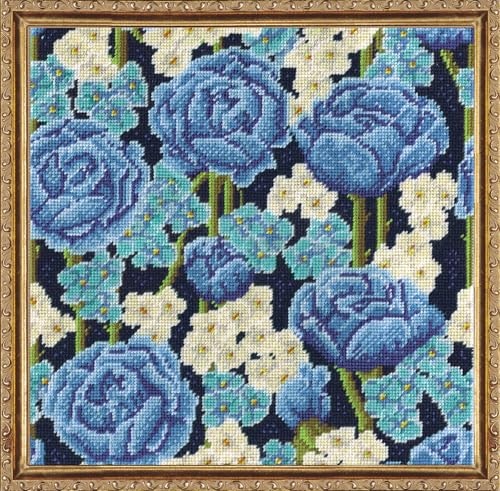 Design Works Crafts Blue Roses 12" x 12" Needlepoint Kit: $24.51 Design Works Crafts Blue Roses 12" x 12" Needlepoint Kit: $24.51