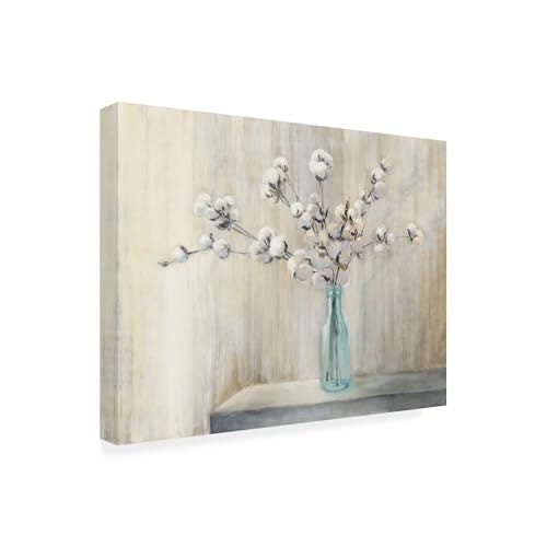 Trademark Fine Art Cotton Bouquet Canvas Art 14x19-inch: $23.23