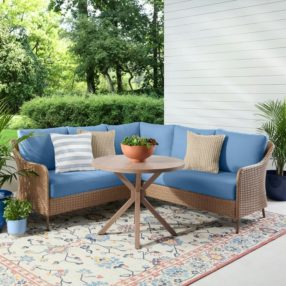 Mainstays Chelsea 4-Piece Outdoor Patio Sectional Dining Set: $297 Mainstays Chelsea 4-Piece Outdoor Patio Sectional Dining Set: $297