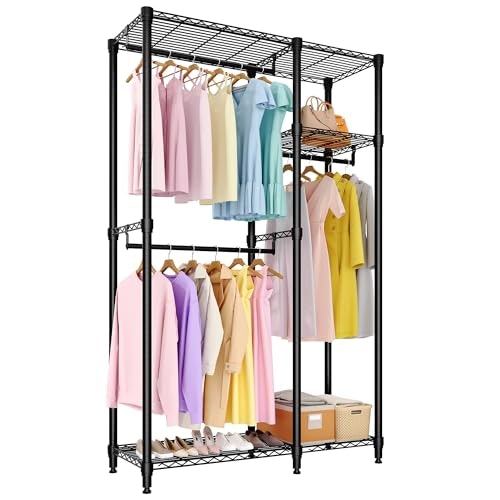 Garvee Heavy-Duty 3-Rod Adjustable Garment Rack: $53.54 Garvee Heavy-Duty 3-Rod Adjustable Garment Rack: $53.54