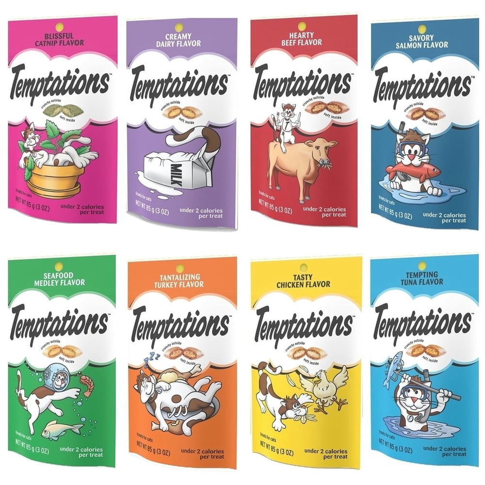 Temptations Cat Treats 8-Flavor Variety Pack 3oz 8-Pack: $29.33 Temptations Cat Treats 8-Flavor Variety Pack 3oz 8-Pack: $29.33