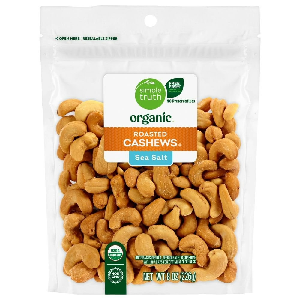 Simple Truth Organic Salted Roasted Cashews 8-oz.: $11.99 Simple Truth Organic Salted Roasted Cashews 8-oz.: $11.99