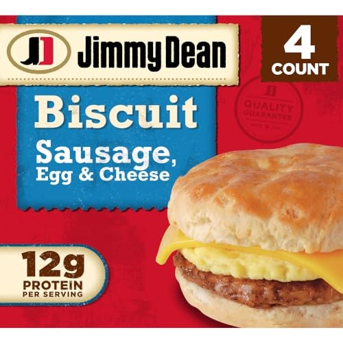 Jimmy Dean Sausage, Egg & Cheese Biscuit Sandwiches 4-Pack: $5.55 Jimmy Dean Sausage, Egg & Cheese Biscuit Sandwiches 4-Pack: $5.55