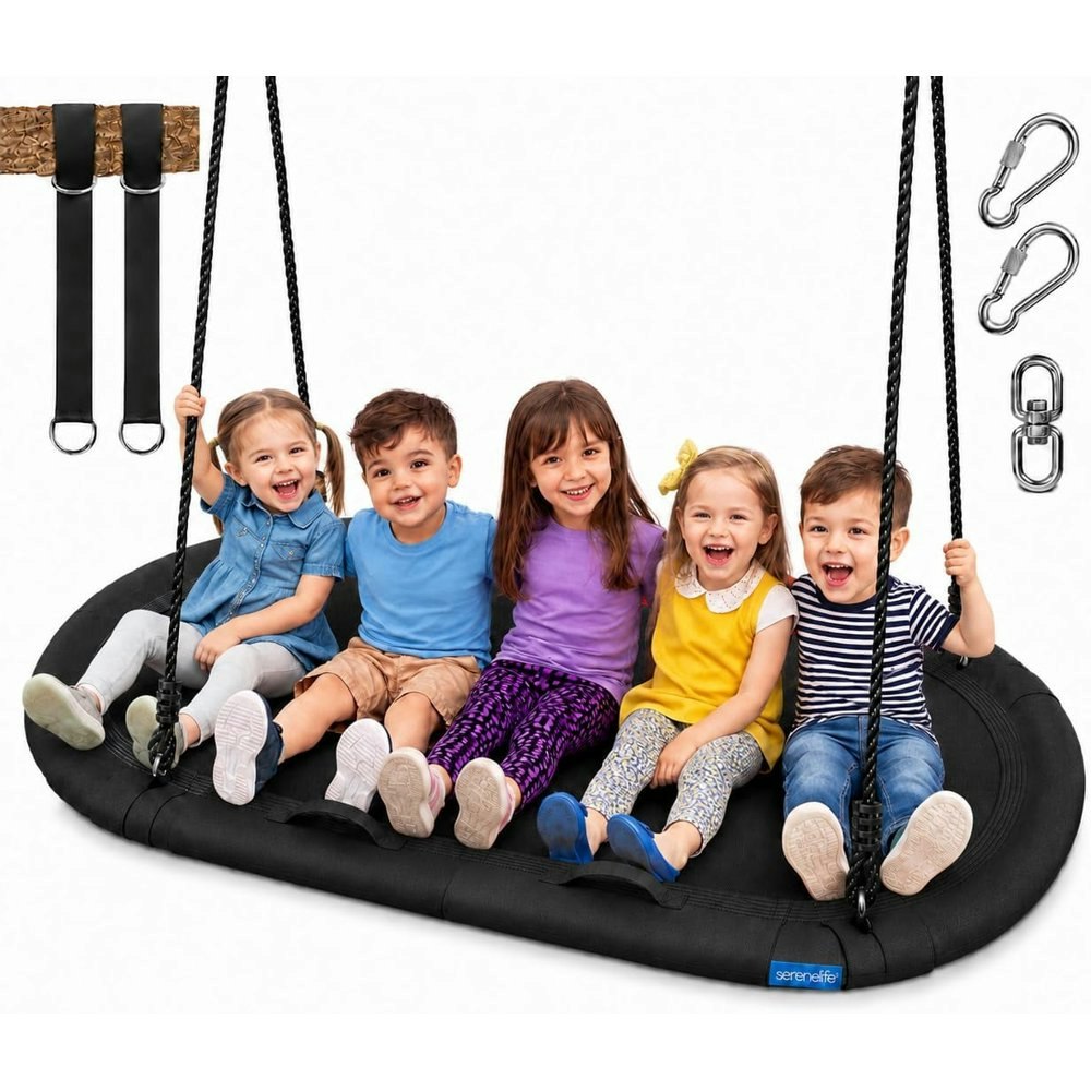 SereneLife 67-inch Oval Saucer Swing: $69.99 SereneLife 67-inch Oval Saucer Swing: $69.99