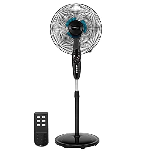 Costway 16-Inch 3-Speed Oscillating Pedestal Fan: $58.99