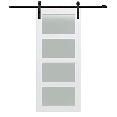 National Door Company 36"x84" Primed MDF 4-Lite Frosted Glass Barn Door: $532.80 National Door Company 36"x84" Primed MDF 4-Lite Frosted Glass Barn Door: $532.80
