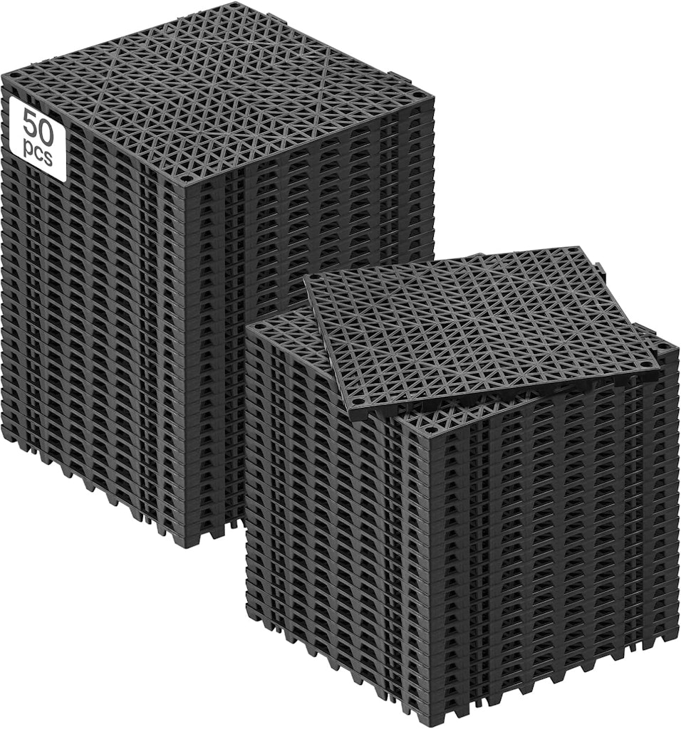 Vevor 12" x 12" Interlocking Drainage Mat 50-Pack: $64 Vevor 12" x 12" Interlocking Drainage Mat 50-Pack: $64