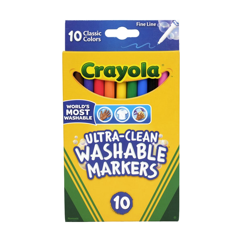 Crayola Ultra-Clean Washable Fine Line Markers 10-Pack: $2.97 Crayola Ultra-Clean Washable Fine Line Markers 10-Pack: $2.97
