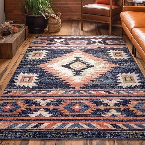 Well Woven Tulsa Lea Blue Southwestern Area Rug: $77.42 Well Woven Tulsa Lea Blue Southwestern Area Rug: $77.42