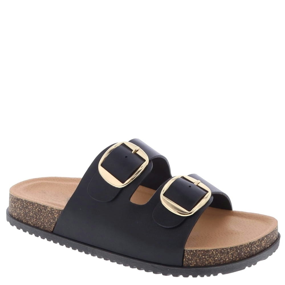 Women's Double Buckle Cork Footbed Slide Sandals: $19.99 Women's Double Buckle Cork Footbed Slide Sandals: $19.99