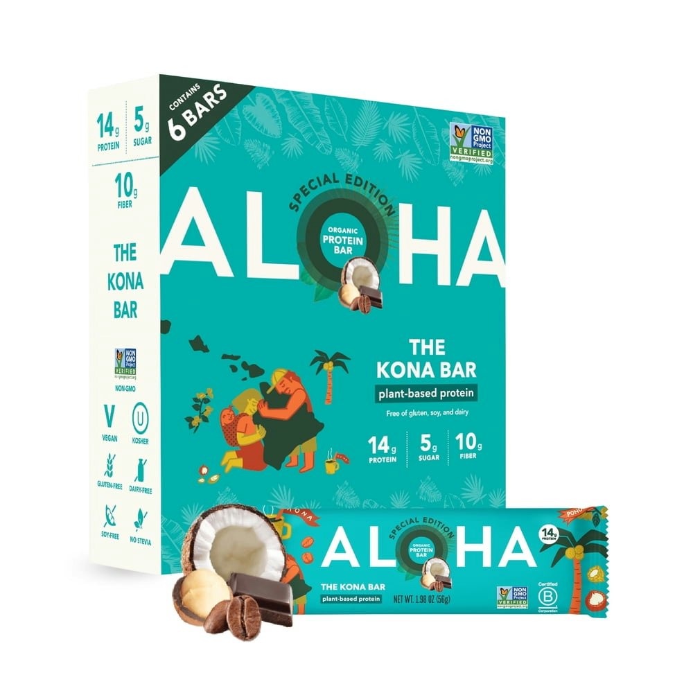 Aloha Organic Plant Based Protein Bars 6-Pack: $17.99 Aloha Organic Plant Based Protein Bars 6-Pack: $17.99