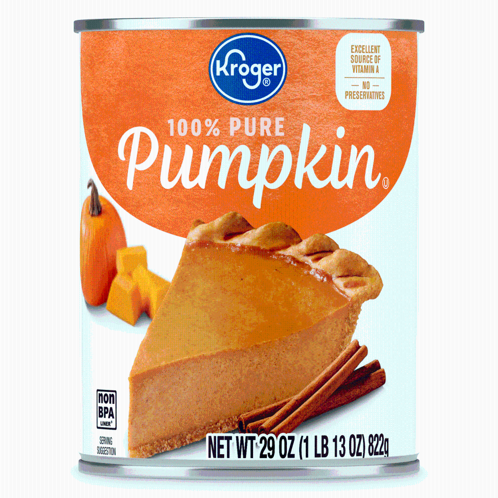 Kroger 100% Pure Canned Pumpkin Puree 29-oz.: $11.97 Kroger 100% Pure Canned Pumpkin Puree 29-oz.: $11.97