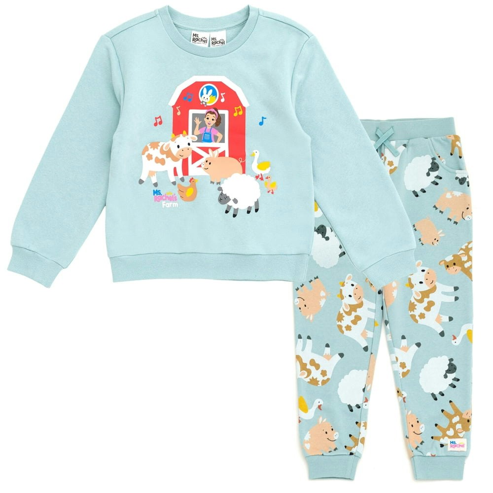 Ms. Rachel Farm Animals Fleece Sweatshirt and Jogger Set: $26.34 Ms. Rachel Farm Animals Fleece Sweatshirt and Jogger Set: $26.34