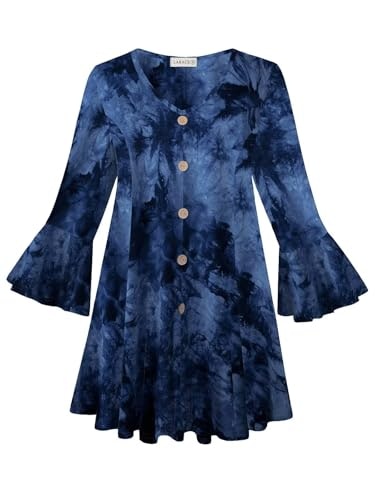 Larace Women's 3/4 Flare Sleeve Plus Size Tunic Shirt: $22.09 Larace Women's 3/4 Flare Sleeve Plus Size Tunic Shirt: $22.09