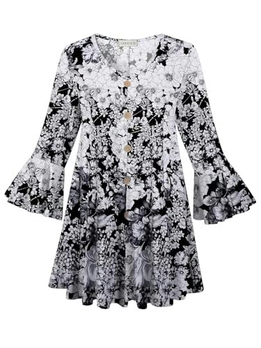 Larace Women's 3/4 Flare Sleeve Plus Size Tunic Shirt: $22.09 Larace Women's 3/4 Flare Sleeve Plus Size Tunic Shirt: $22.09