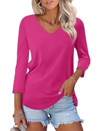 Minetom Women's 3/4-Sleeve V-Neck T-Shirt: $14.97 Minetom Women's 3/4-Sleeve V-Neck T-Shirt: $14.97