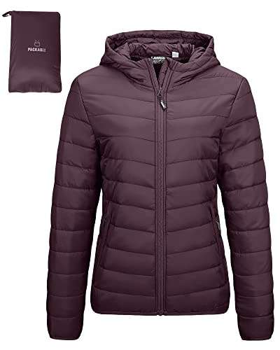 Outdoor Ventures Women's Lightweight Packable Hooded Puffer Jacket: $44.79