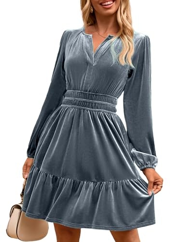 Simplee Women's Velvet Long Sleeve Mini Dress: $42.49 Simplee Women's Velvet Long Sleeve Mini Dress: $42.49