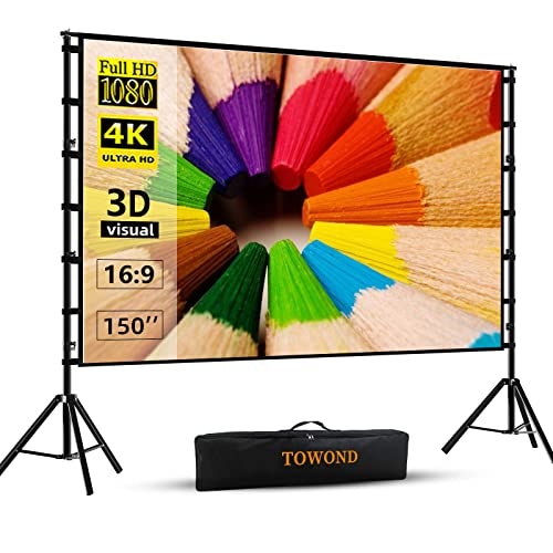 Towond 150-inch Portable Projector Screen and Stand: $99.98