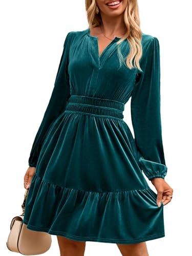 Simplee Women's Velvet Long Sleeve Mini Dress: $42.49 Simplee Women's Velvet Long Sleeve Mini Dress: $42.49