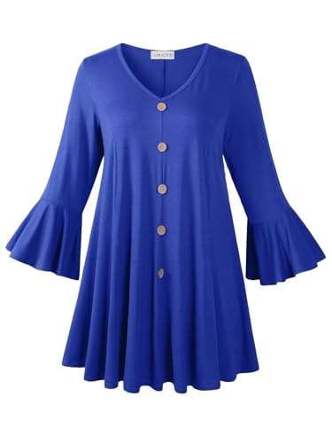 Larace Women's 3/4 Flare Sleeve Tunic Shirt: $22.09 Larace Women's 3/4 Flare Sleeve Tunic Shirt: $22.09