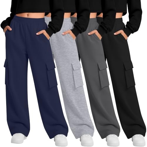 LessonZoo Girl's Cargo Sweatpants 4-Pack: $42.49 LessonZoo Girl's Cargo Sweatpants 4-Pack: $42.49