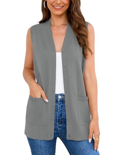 Veryoung Women's Lightweight Sleeveless Button-Up Cardigan Vest: $22.09 Veryoung Women's Lightweight Sleeveless Button-Up Cardigan Vest: $22.09