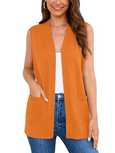 Veryoung Women's Plus Size Sleeveless V-Neck Cardigan Sweater Vest: $21.24 Veryoung Women's Plus Size Sleeveless V-Neck Cardigan Sweater Vest: $21.24