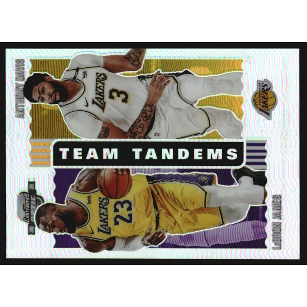 2020-21 Panini Contenders Optic Anthony Davis/LeBron James Team Tandems Card: $36