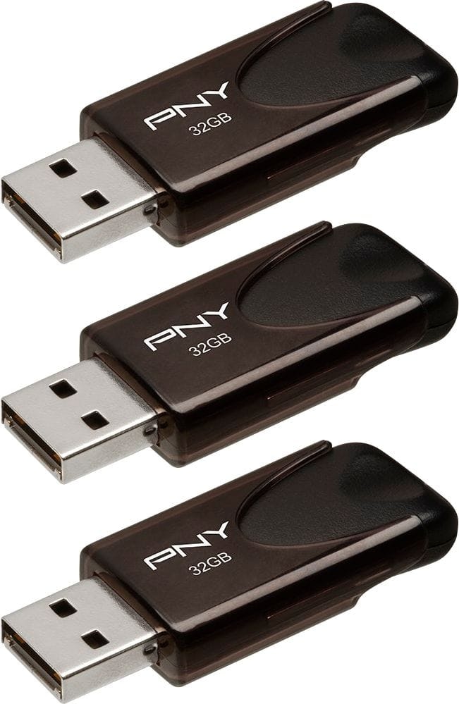 PNY 32GB Attaché 4 USB 2.0 Flash Drive 3-Pack: $24.99