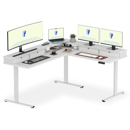 Flexispot Reversible L-Shaped Standing Desk with Monitor Shelf: $242.23 Flexispot Reversible L-Shaped Standing Desk with Monitor Shelf: $242.23