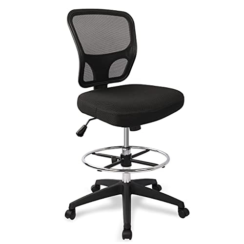 Armless Ergonomic Drafting Chair with Footrest: $107.82