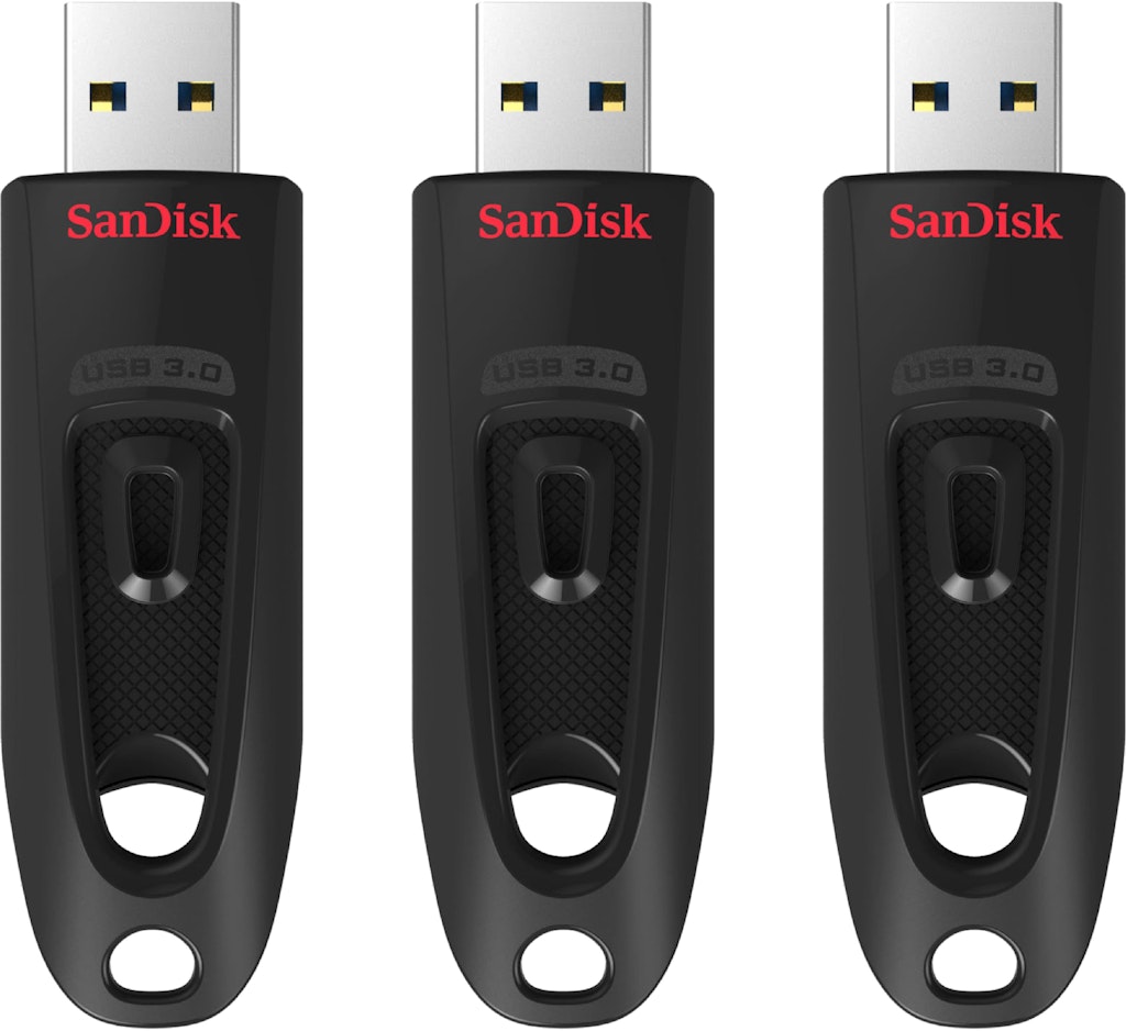 SanDisk Ultra 32GB USB 3.0 Flash Drive 3-Pack: $43.99