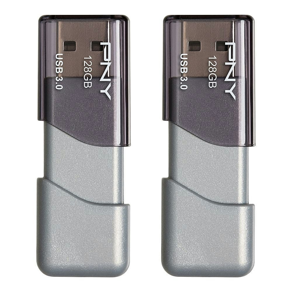 PNY Turbo Attaché 3 128GB USB 3.0 Flash Drive 2-Pack: $27.99