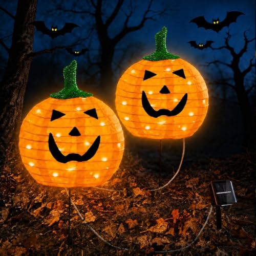 Solar Halloween Pumpkin Pathway Stake Lights 2-Pack: $17.21 Solar Halloween Pumpkin Pathway Stake Lights 2-Pack: $17.21