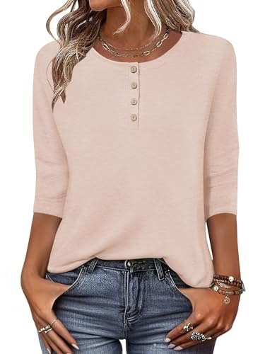 Zeagoo Women's 3/4 Sleeve Casual Button Blouse: $11.04 Zeagoo Women's 3/4 Sleeve Casual Button Blouse: $11.04