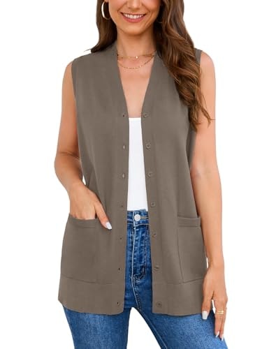 Veryoung Women's Lightweight Sleeveless Button-Up Cardigan Vest: $22.09 Veryoung Women's Lightweight Sleeveless Button-Up Cardigan Vest: $22.09