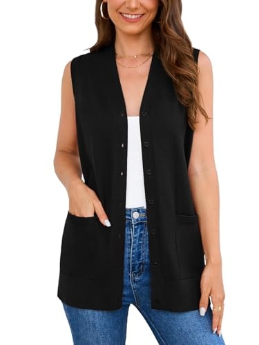 Veryoung Women's Sleeveless Button-Down Knit Cardigan Vest: $14.44 Veryoung Women's Sleeveless Button-Down Knit Cardigan Vest: $14.44