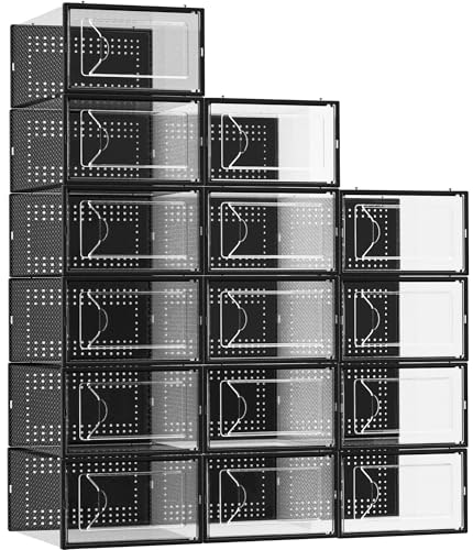 Foluck Stackable Clear Plastic Shoe Storage Box 15-Pack: $32.98 Foluck Stackable Clear Plastic Shoe Storage Box 15-Pack: $32.98