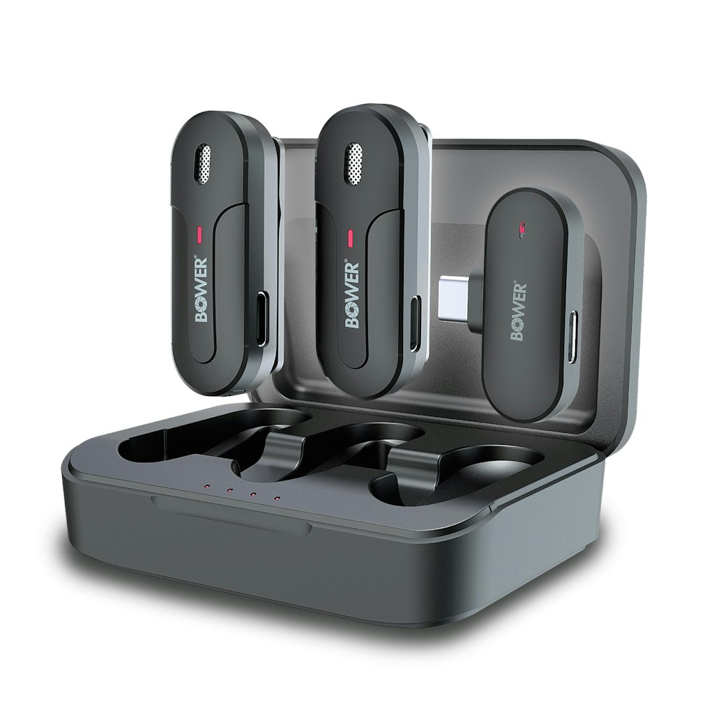 Bower Trexa H1 Wireless Microphones with Charging Case: $49.99