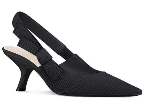 Coutgo Women's Pointed Toe Bowknot Kitten Heel Pumps: $34.99