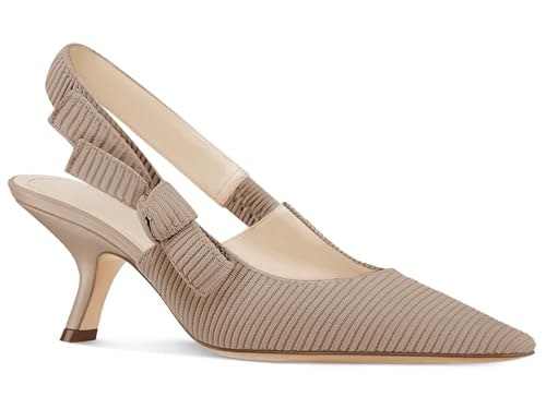 Coutgo Women's Knitted Slingback Kitten Heel Pumps: $34.99