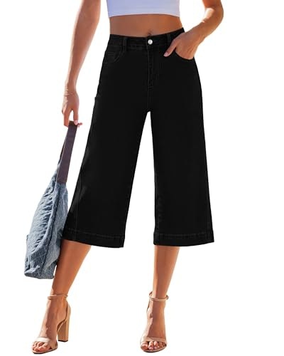 Grapent Women's High-Waisted Baggy Capri Jeans: $29.99