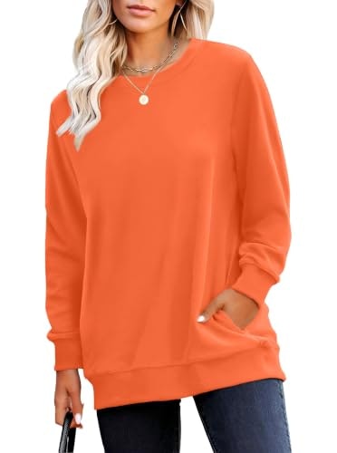 Rumia Women's Crewneck Long Sleeve Sweatshirt with Pocket: $19.98 Rumia Women's Crewneck Long Sleeve Sweatshirt with Pocket: $19.98