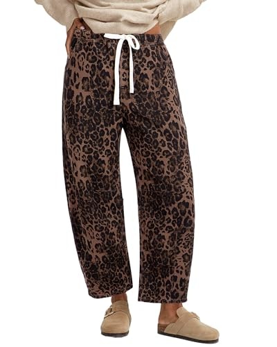 Grapent High Rise Leopard Barrel Jeans: $30.38 Grapent High Rise Leopard Barrel Jeans: $30.38
