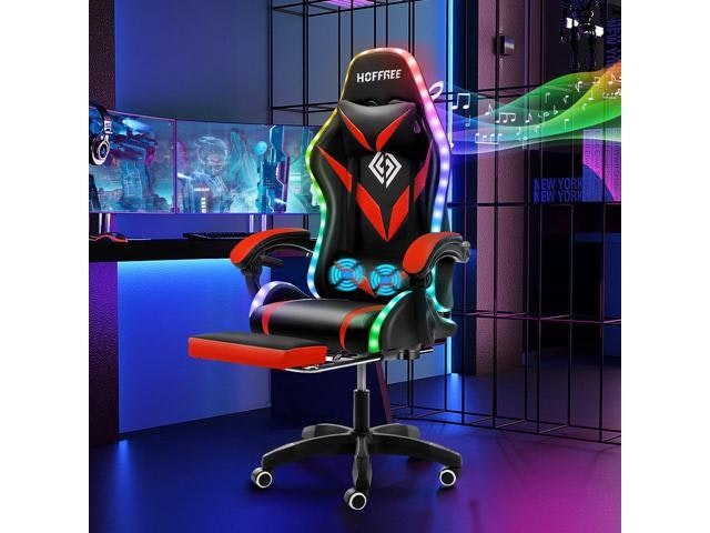 Hoffree Ergonomic Gaming Chair with Massage, Bluetooth Speakers, RGB Lights, and Footrest: $315.18 Hoffree Ergonomic Gaming Chair with Massage, Bluetooth Speakers, RGB Lights, and Footrest: $315.18